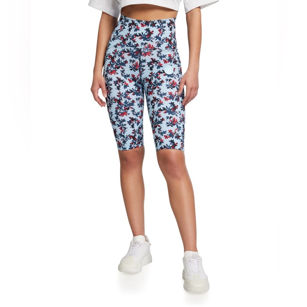 adidas by Stella McCartney TruePurpose floral-print cycling shorts – Blue